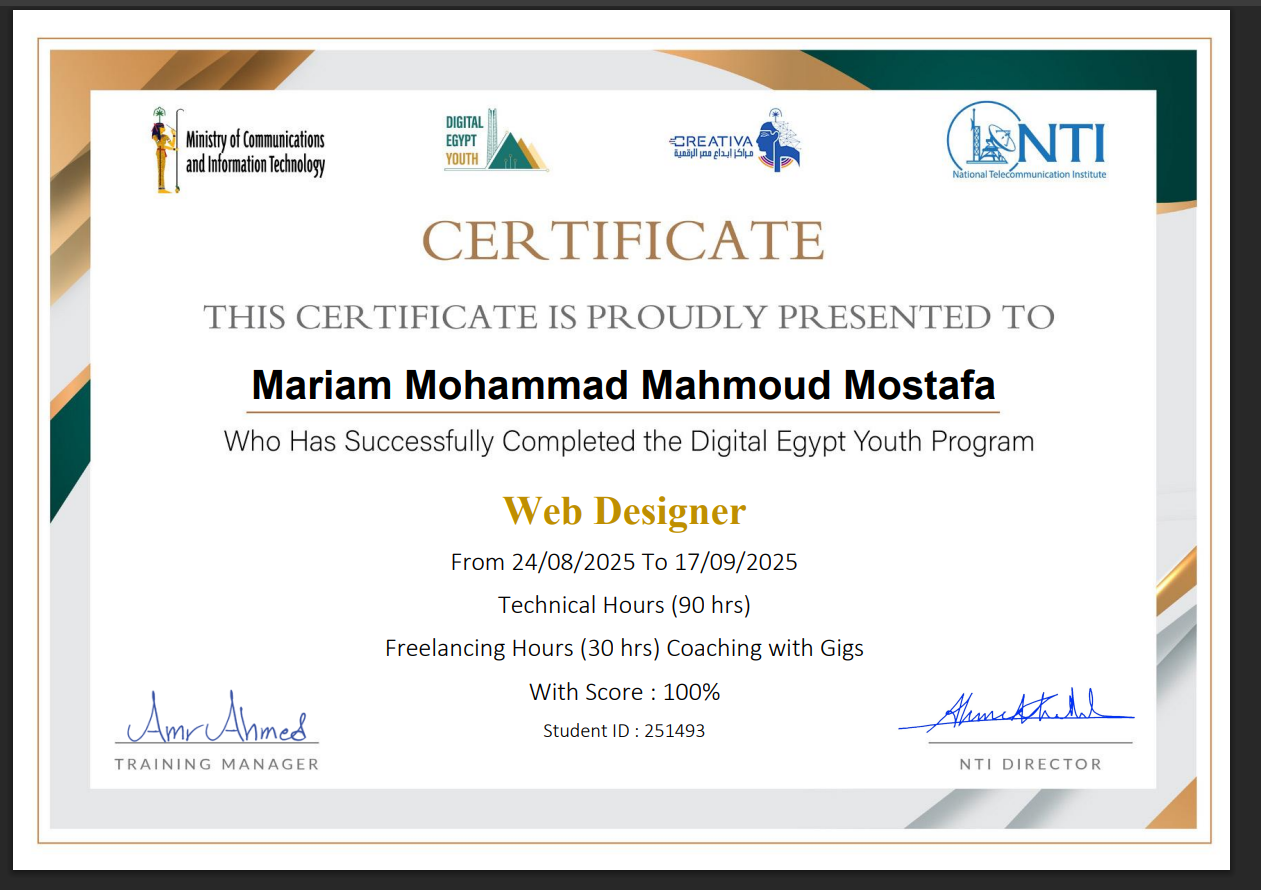 Frontend Development Certificate